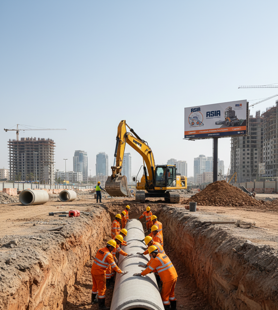 العاصمة ًً حًفر وًامداد خًطوط البنيه التحتية والمجاري 2019